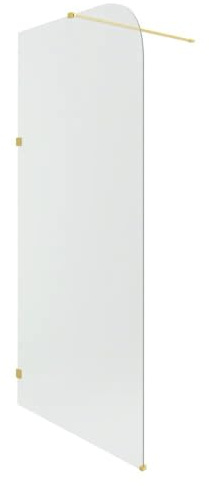 Doccia walk-in arco 100cm con cerniere oro spazzolato vetro 8mm trasparente easy clean h200 | Senja