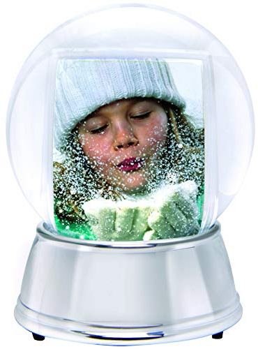 Neil Enterprises Inc. Large LED Light Up Photo Snow Globe w/Silver Base
