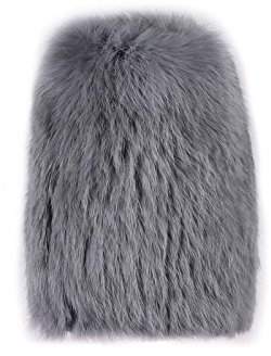 Damen Kaninchen MÜTZE Pelzmütze Fellmütze Wintermütze Oversizemütze Beanie Kappe Pelzkappe Fox