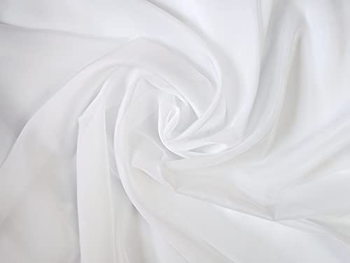 Voile Stoff Meterware am Stück 280 cm Breit (Weiß)