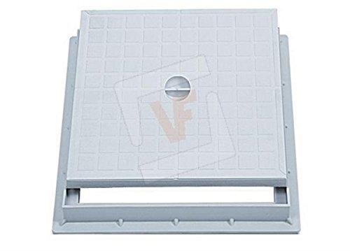 Befahrbarer Deckel mit Deckel, komplett mit Rahmen, aus Polypropylen.