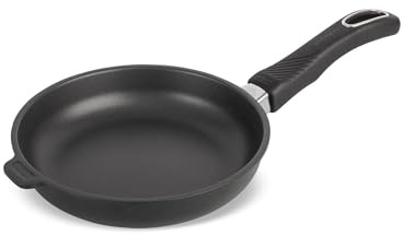 Original Gundel GUSS-BRATPFANNE flach, Ø 20 cm, Höhe 4,5 cm, kleine Pfanne BIOTAN-Oberfläche, PFOA-frei, Akku-Therm Boden - fester Stiel