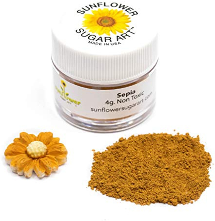 Sepia Petal Dust | Light Brown Matte Powder | Premium Decoration Dust for Cake Accessories | Sugar Fondant Powder | DIY Crafting | Non-Toxic | Pigmento Marrón | 4 Grams