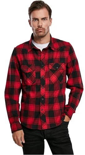 Brandit Check Shirt Herren Baumwoll Hemd 5XL Red-black