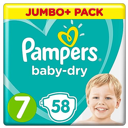 Pampers Baby-Dry-Windeln, Größe 7, 58 Stück