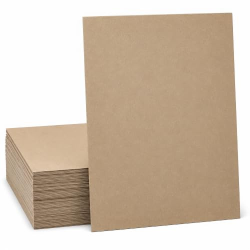 50 Thick Kraft Chipboard (30pt) - 8 1/2 x 11 - Perfect for Scrapbooking, Crafts & Product Backing