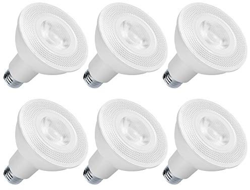 LumStory PAR30 LED Long Neck Flood Light 5000K Daylight White Dimmable 12W(75W Halogen Equivalent) E26 40 Degree Spot Light Bulbs for Recessed Can Lighting Indoor Outdoor 6-Pack