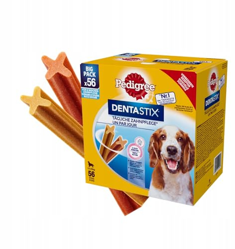 PEDIGREE DENTASTIX MEDIUM 56ST - Hundeleckerlis für mittelgroße Hunde - Hühnchen, Rind - 56g