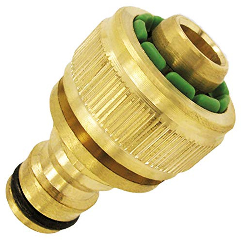 MegaHaustechnik QUALITÄTS Steckkupplung mit Schlauchanschluss aus Messing | passend zu Gardena Stecksystem | für 1/2 bis 3/4 Zoll Schlauch > Wunschgröße auswählen >>> für 1/2 Schlauch