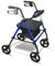 Aidapt Rollator 4 Wheel with Seat,Lightweight,Padded Backrest,Height Adjustable,Ergonomic Handle Brakes,Shopping Bag,8 Puncture Proof Wheels,Folding,Elderly Mobility Aid,NO Tools Required