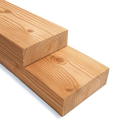 Gartenwelt Riegelsberger Terrassendiele Lärche Natur 40x120 mm 130 cm | glatt – 4-seitig gehobelt & gefast – Dielen für Terrasse