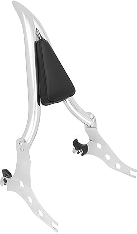 HDBUBALUS Motorcycle Detachable Sissy Bar Fit for Harley Softail 2013-2023 | Chrome, Rear Passenger Backrest with Cushion Pad, Fit for Breakout Fat Boy