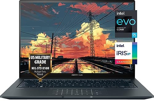 ASUS Zenbook 14.5 2.8K (2880 x 1800) 120Hz OLED Touchscreen, Intel Core i5-13500H (Beats i7-1360P), tastiera retroilluminata, impronte digitali, Harman/Kardon, Win 11, w/WOWPC Bundle (8GB RAM | SSD