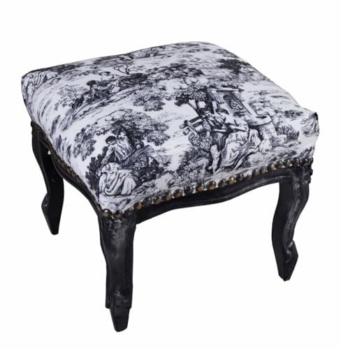 Fußschemel Barock Hocker Fusshocker Fussbank Antik Fussbänkchen Bank 40x38cm cat689i63 Palazzo Exklusiv
