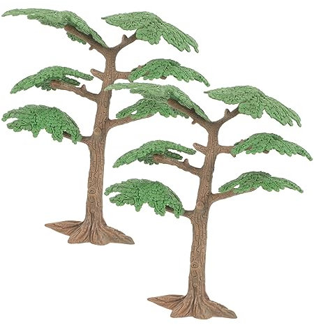 Lurrose 6 STK Kunstpflanzen Feengartendekorationen Wohnkultur Bonsai-Topf-dekor Zypressenbaum-Modell Feengarten Zubehör Grün Modelleisenbahnen Ahornbaummodell Gefälschte Bäume Sandkasten