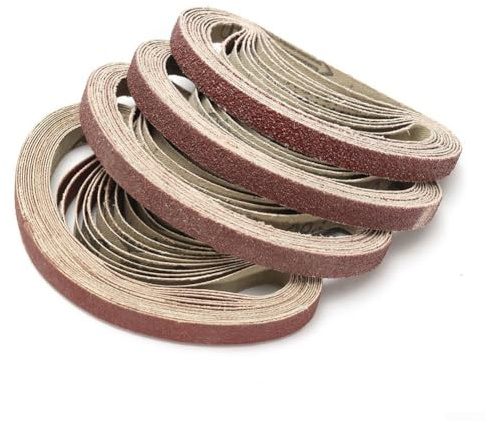 HEIBTENY 50 stycken slipband, 10 x 330 mm bandslipband för Power Finger File Sander (60 grit)