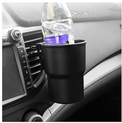 CGEAMDY Multifunktions-Becherhalter Für Das Auto, Türmontage Auto Getränkehalter, Universal-Kaffeetrinkflaschenhalter Hängende Auto-Luftauslässe Für Flaschen(Schwarz)