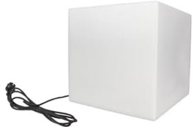 meineWunschleuchte Leuchtwürfel mit Erdspieß & 3m Kabel IP65, smart steuerbar - 38x38cm