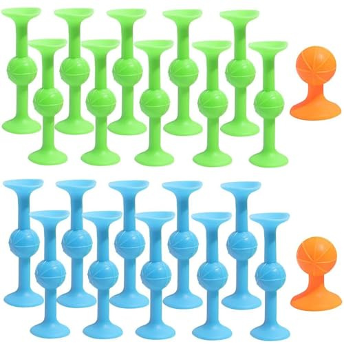 Xrten 22 Pcs Sucker Toys, Jeu Ventouse, Pop Sucker, Jouet À Ventouse en Silicone, Fléchettes Pop Sucker, pour Enfants et Adultes Jouets de Ventouse Pop Fléchettes