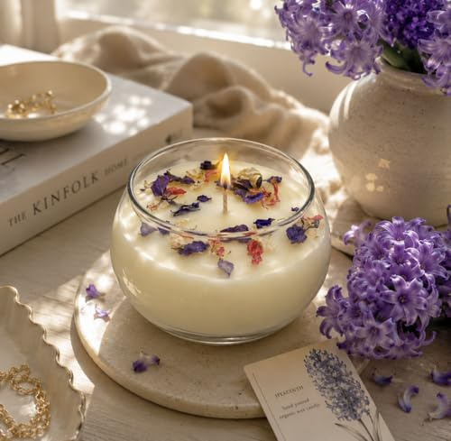 Clachaig Candles Hyacinth Scented Bowl Candle | Handpoured, 100% Organic