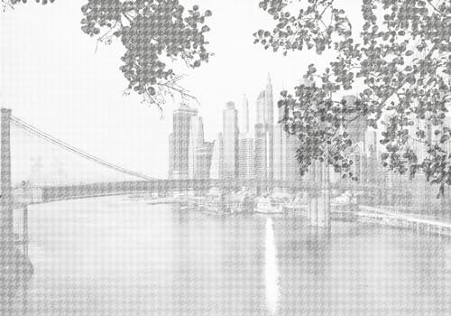 Fototapete Blumen 3D Tapeten 3D Effekt Wohnzimmer Schlafzimmer Vliestapete Einfache Handgemalte Stadtbrücke Schwarzer Und Weißer Baum Natur Grau Graffiti Steinoptik Kinder Tapeten