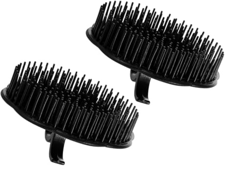 Spazzola Shampoo 2pezzi Spazzola Massaggiante Cuoio Capelluto PP Nera | Design Ergonomico, Profonda, Massaggio del Cuoio Capelluto Peso Ridotto Uso Doccia