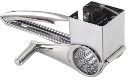 Duroecsain Käsereibe Handkurbel, Käseschredder rotierend,Käsemühle aus Edelstahl - Handrotierende Reibe aus Edelstahl, einfach zu verwendende Handkurbel-Rotationsschreddermühle zum Reiben