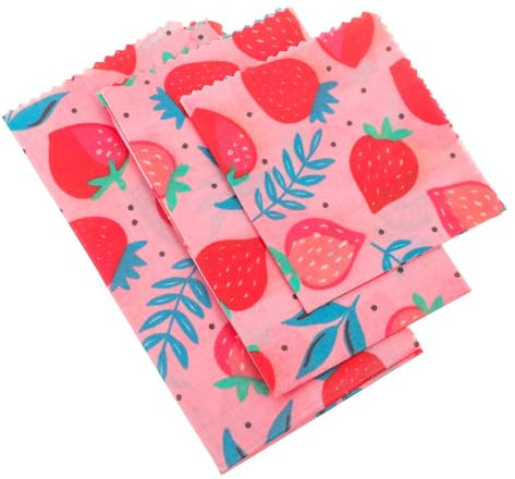 Cabilock 3pcs Beeswax Wraps for Food Paper Baking Food Wraps Cake Wrapping Papers Non-stick Reusable Thickened
