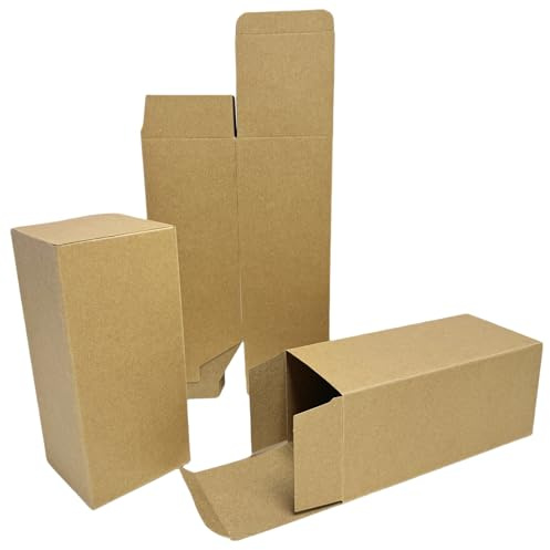 Festa Centro Scatoline Carta Kraft Marrone (7x7x16cm) 50Pz con Coperchio