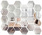 pangutheos 24 Piezas Hexágono Espejo Adhesivo, 126 * 109 * 63mm Espejo Pegatina, Espejo Pegar Pared para Decoración del Hogar Baño Dormitorio Sala de Estar Armario
