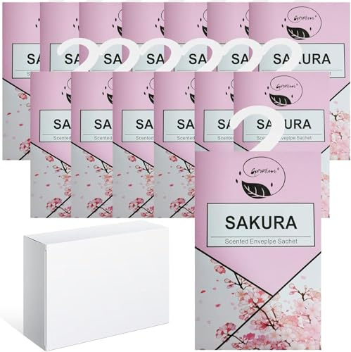 14 st tvättdoft, skåp, doftpåsar, garderob, doftfräschare, doftpåse, garderob, doft, hängande påse, skåpdeodorant, naturlig lukt, doftpåse, skåpdoft, fräschhet (sakura14)