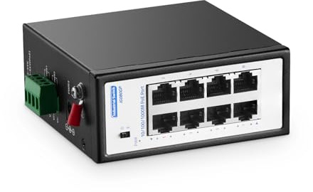 Commutateur industriel Mini Gigabit PoE+ 8 ports, Ethernet 100/1000 Mbps, IEEE802.3AF/AT PoE+, rail DIN et support mural, IP30 non géré (-40 ~ 85 °C) Commutateur PoE industriel YuLinca trempé