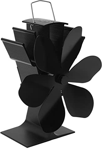 Mingzhe Wärmebetriebener Ofenventilator, 6 Flügel, Hocheffizient, Geräuscharm, Thermodynamischer Ventilator für Kamine, Holzöfen, Aluminiumlegierung