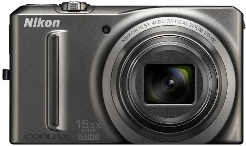 Nikon COOLPIX S9050 Compact Digital Camera - Silver (12.1MP, 15.5x Optical Zoom) 3 inch LCD