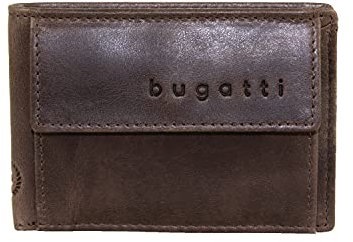 bugatti Volo Mini Leder-Geldbörse für Herren – kleines Portemonnaie in edler Geschenkbox - Braun