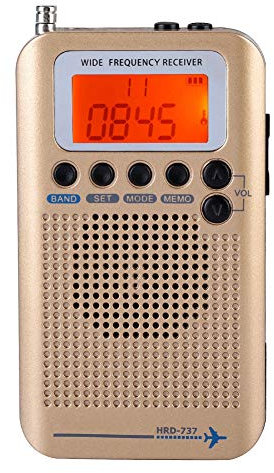 VHF Portable Full Band Radio,Handheld Airband Radio Receiver Scanner Portable Handheld Radio Receiver