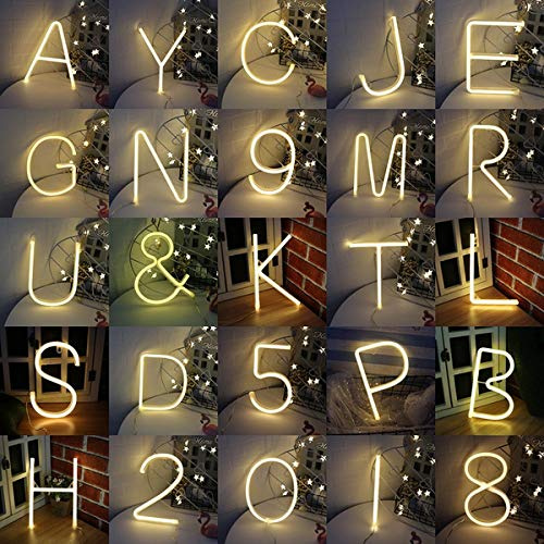 Neon Buchstabe A Neon Buchstabe Leuchtreklame Nachtlicht warmes weißes Licht LED Festzelt Buchstaben Kunst Dekorative Lichter Wanddekor für Kinder Baby Zimmer Hochzeit Party Dekoration Schaufenster