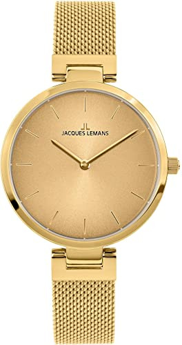 JACQUES LEMANS Damen-Uhren Analog Quarz One Size Gold 32016530