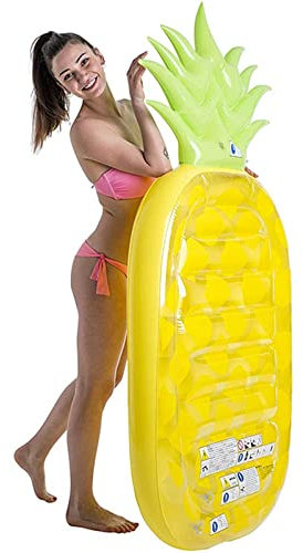 AADECOR Riesiger aufblasbarer Frucht-Pool-Schwimmer, Spaß-Strand-Floaties, Schwimmparty-Spielzeug, Poolinsel, Summer Pool Rafts Lounge für Erwachsene und Kinder,Pineapple