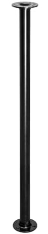 Wagner Möbelben/bordsben/möbelfot industrirör – Ø 30 x 710 mm, inkl. två skruvplattor Ø 75 mm, stål pulverlackerad svart – 12507101