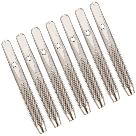 Mikinona Harfensaitenstifte Silberfarbene Harfenstimmwirbel 7 Stück aus Metall Zubehör für Musikinstrumente Starke und Robuste Befestigung für Leier und Zither