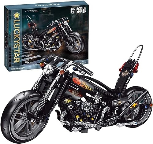 JOMIOD Technik Motorrad, 451+ Klemmbausteine Technik Geländemotorrad Bausteine, Supermotorrad Motorbike Modell Kompatibel mit Lgo