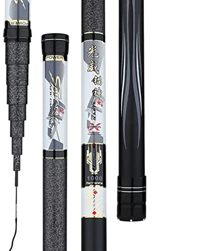 ZWWf 8-18 m Teleskop-Angelrute 6H Karpfenrute Superleichte, superharte Angelrute mit hoher Kohlefaser (Size : 18m)