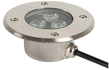 WZYJLyds Bodenleuchten Aussen Led Ultra Dünn 3W Bodeneinbaustrahler Aussen IP68 Wasserdicht Edelstahlkörper Benutzt Für Bürgersteig Draussen, Terrasse, Garten, Park(Warmweiß,220V)