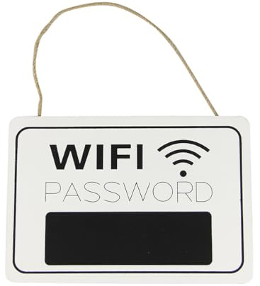 HOOTNEE Placa de Pared de Madera Código Wifi para Adorno Rústico y Artístico en Puertas y Paneles