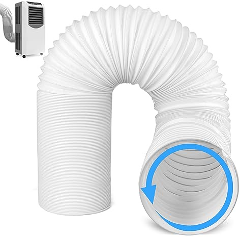 YIDOUJIN Tubo Aire Acondicionado Portatil, Diámetro150mm Largo 200cm, Manguera de Aire Acondicionado Rosca en Sentido Antihorario, Manguera de escape para Aire Acondicionado Deshumidificador Secadora