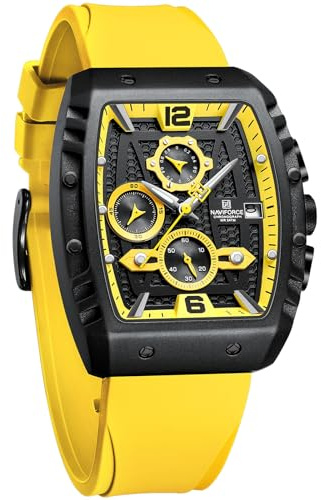Naviforce Orologio al quarzo da uomo con indicazione automatica della data e della settimana, orologio da polso analogico