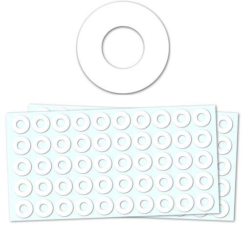 RTRTGS 1000 Stück, Transparent Lochverstärker Selbstklebend Verstärkungsringe,Lochverstärkungsringe Ringlochverstärker，Zur Verstärkung von Daumenkinos - 13mm