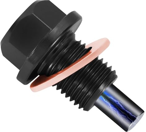 Magnetische Ölablassschraube,Ölablassschraube M14x1,5,Magnetische Dichtung Ölwannenablassmutter,Ablassschraube Öl,Ölablassschraube Für Die Meisten Fahrzeuge (Schwarz)