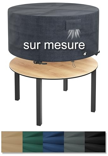 Epic Tube runde Abdeckung nach Maß für runde Ø, kreisförmige Objekte (z.B. Tisch, Whirlpool, Pool) Materialqualität: Oxford 600D, wasserdicht mit versiegelten Nähten, Robustes Zubehör - Made in EU